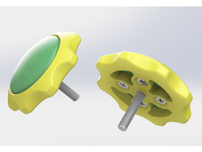 plastic hand knob m6 screw nut 3d print model - Mito3D