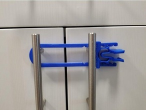 child safety cabinet latch lock children proofing door 3d print model - Mito3D