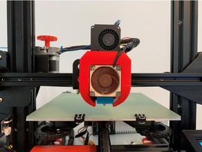 luckyman improved easy peasy duct shroud creality ender 3 fan mount 3d print model - Mito3D