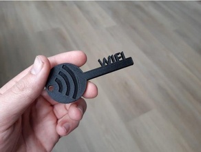 Wi fi nfc tag chave conexão chaveiro etiqueta 3d print model - Mito3D