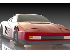 Ferrari testarossa automotivo automovil carro coche 3d print model - Mito3D