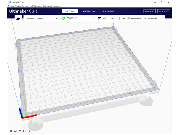 anycubic i3 Mega Plattform Modell Hintergrund Allesschneider 3D print model - Mito3D