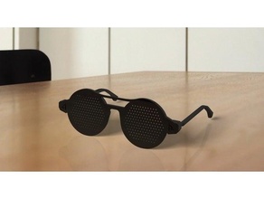 train eyes - pinhole glasses eyeglasses eye relief training medical devices sunglasses 3d prints vintage 3d print model - Mito3D