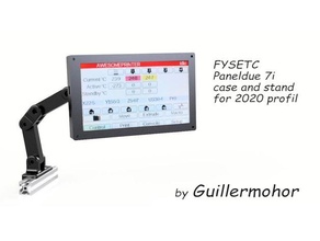 fysetc paneldue 7i case stand 2020 profil 7inch duet duet3d duetwifi guillermohor 3d print model - Mito3D
