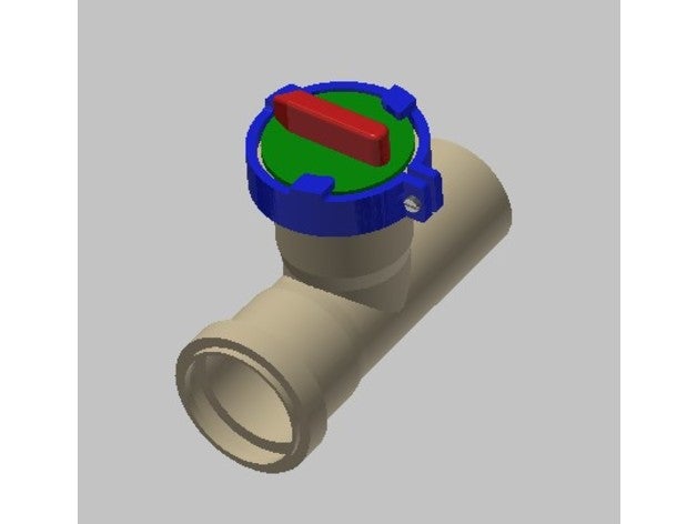 válvula borboleta dn50 tubo 50 mm explosão portão absperrschieber cnc máquina ciclone vácuo poeira 3D print model - Mito3D