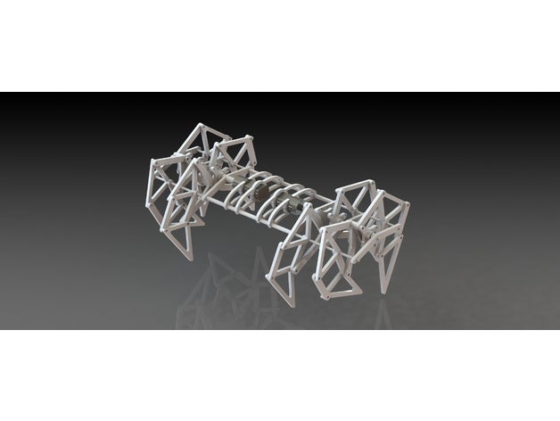 totalmente 3d impresso strandbeest theo jansen mecanismo 3D print model - Mito3D