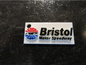 bristol motor speedway keychain awesome kevin harvick nascar racing 3d print model - Mito3D