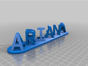 ariana personalizzato 3d print model - Mito3D