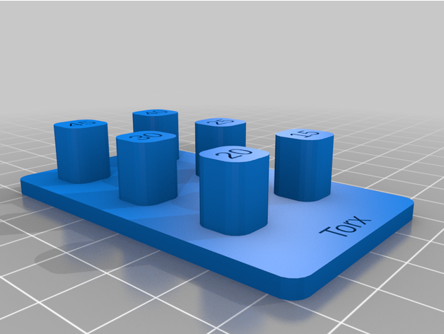 özelleştirilmiş parametrik torx priz organizatör 3D print model - Mito3D