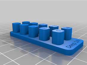 personalizzato parametrico 1 4 in profondità presa organizzatore 3d print model - Mito3D