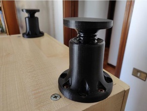 pesado deber ajustable mueble pierna armario garaje cocina reemplazo tornillo estante guardarropa 3d print model - Mito3D