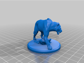 big cat - lioness tiger dungeons dragons lion pathfinder 3d print model - Mito3D
