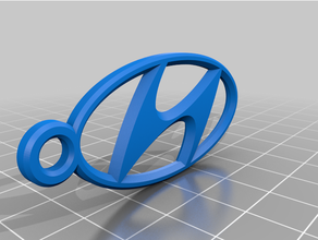 hyundai logo 3d print model - Mito3D