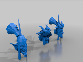 goblin chieftains exploded aos chieftain greenskins whfb 3d print model - Mito3D