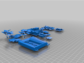 6mm buildings - terrain wargaming 3d print model - Mito3D