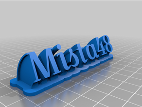 customized sweeping 2-line plate mista48 3d print model - Mito3D