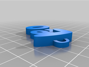 angepasst iamburny's v2 Text Schlüsselring Schlüsselanhänger 3d print model - Mito3D