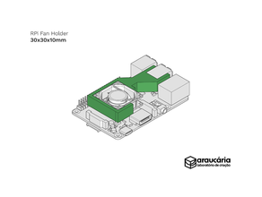 Himbeere pi schraubenlos 30mm Ventilator Halter Unterstützung 30x30 3d print model - Mito3D