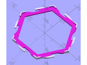 parametric interlocking hex tile holder 3d print model - Mito3D