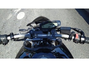patio bloquear apoyo teléfono moto mt 09 motocicleta 07 mt09 quadlock yamaha 3d print model - Mito3D