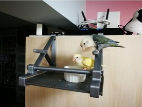 uccello pertica gancio armadio porta 3d print model - Mito3D