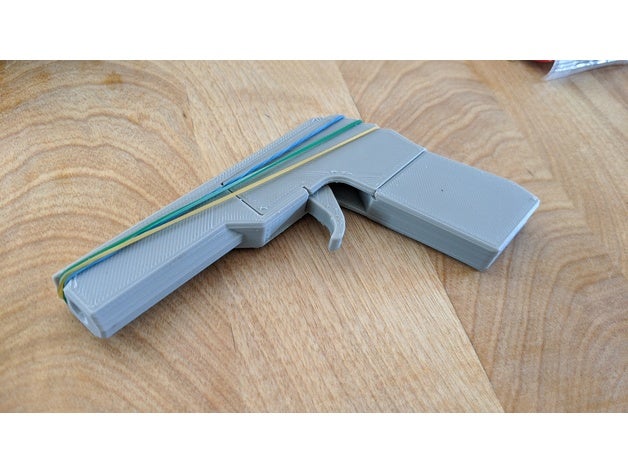 stepper rubber bands minigun remix glue screw required band kids gun spy 3D print model - Mito3D