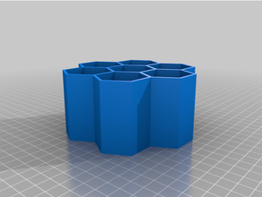 customized 7 hex container small parts games 3d print model - Mito3D