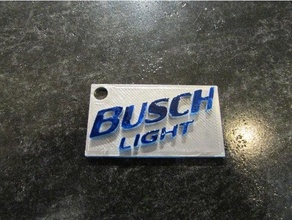 busch light keychain awesome beer kevin harvick nascar racing 3d print model - Mito3D