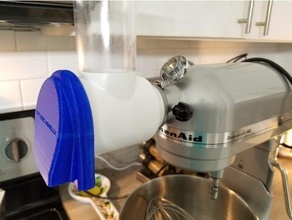 queso rejilla embudo cocina ayuda accesorio anti derramarse adjunto archivo rallador comida ayudante mezclador 3d print model - Mito3D