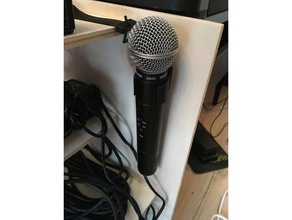 shure fil sm58 mur titulaire soutien microphone 3d print model - Mito3D