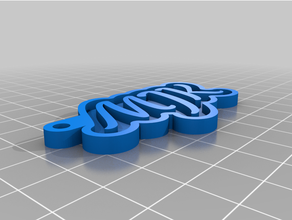 mjk keyring customized 3d print model - Mito3D