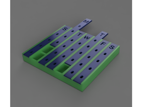 mensile pillola organizzatore scatola contenitore farmaco portapillole 3d print model - Mito3D