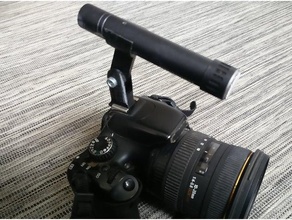 hotshoe-mic-holder18mm camera hotshoe adapter micro microphone 3d print model - Mito3D