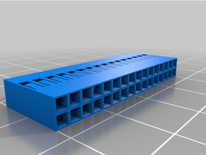 personalizzato parametrico dupont conchiglia righe 16 perni 3d print model - Mito3D