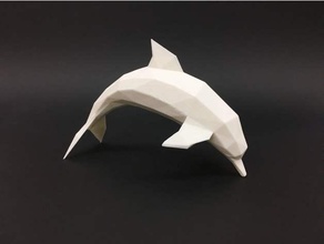 low poly golfinho animal pobre mar 3d print model - Mito3D