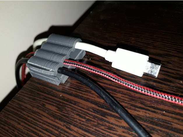 desk cable clip organizer 3D print model - Mito3D