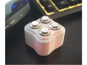 4 button macro caja arduino micro Pro macropad USB 3d print model - Mito3D