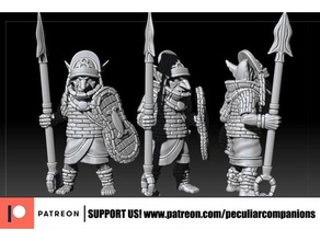 goblin spearmen 02 - tribal african 28mm dungeons dragons fantasy npc patreon rpg warhammer 3d print model - Mito3D