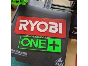 Ryobi logotipo + 18v 3d print model - Mito3D