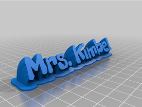 katy plate customized 3d print model - Mito3D