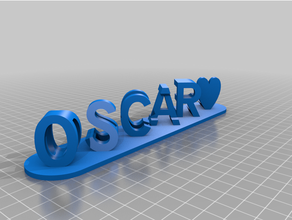 oscar daniel personalizzato 3d print model - Mito3D