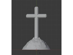 mountain peak cross 3d print model - Mito3D
