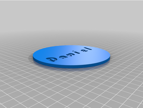 daniel bevanda sottobicchiere personalizzato 3d print model - Mito3D