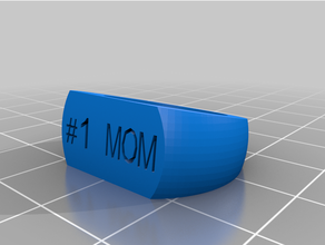 personalizado 1 mamá anillo personalización Talla 3d print model - Mito3D