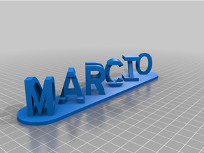 marcio diniz testo Flip personalizzato 3d print model - Mito3D
