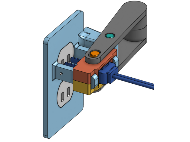 electric plug lever 3D print model - Mito3D