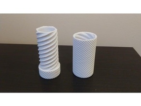 knurled twist container larger space modified spacy 3d print model - Mito3D