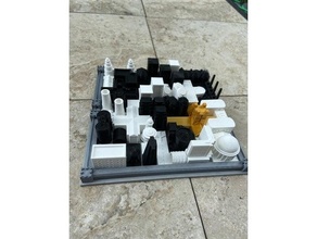 cathedral board game v2 boardgame components 3d print model - Mito3D