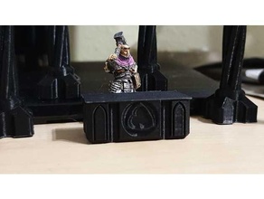Gotico altare 28mm scala miniature gioco guerra terreno 3d print model - Mito3D