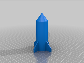 rocket ship 3d print model - Mito3D